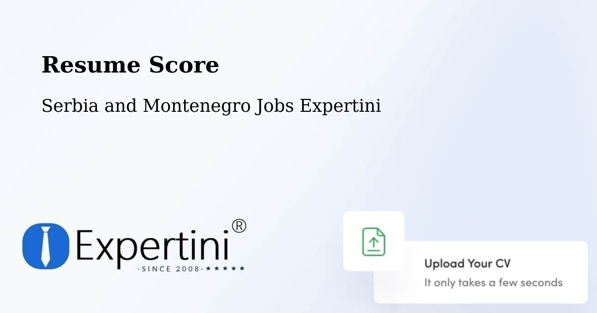 Resume Score & Job Description Match Tool – Durham - Serbia and Montenegro Jobs Expertini